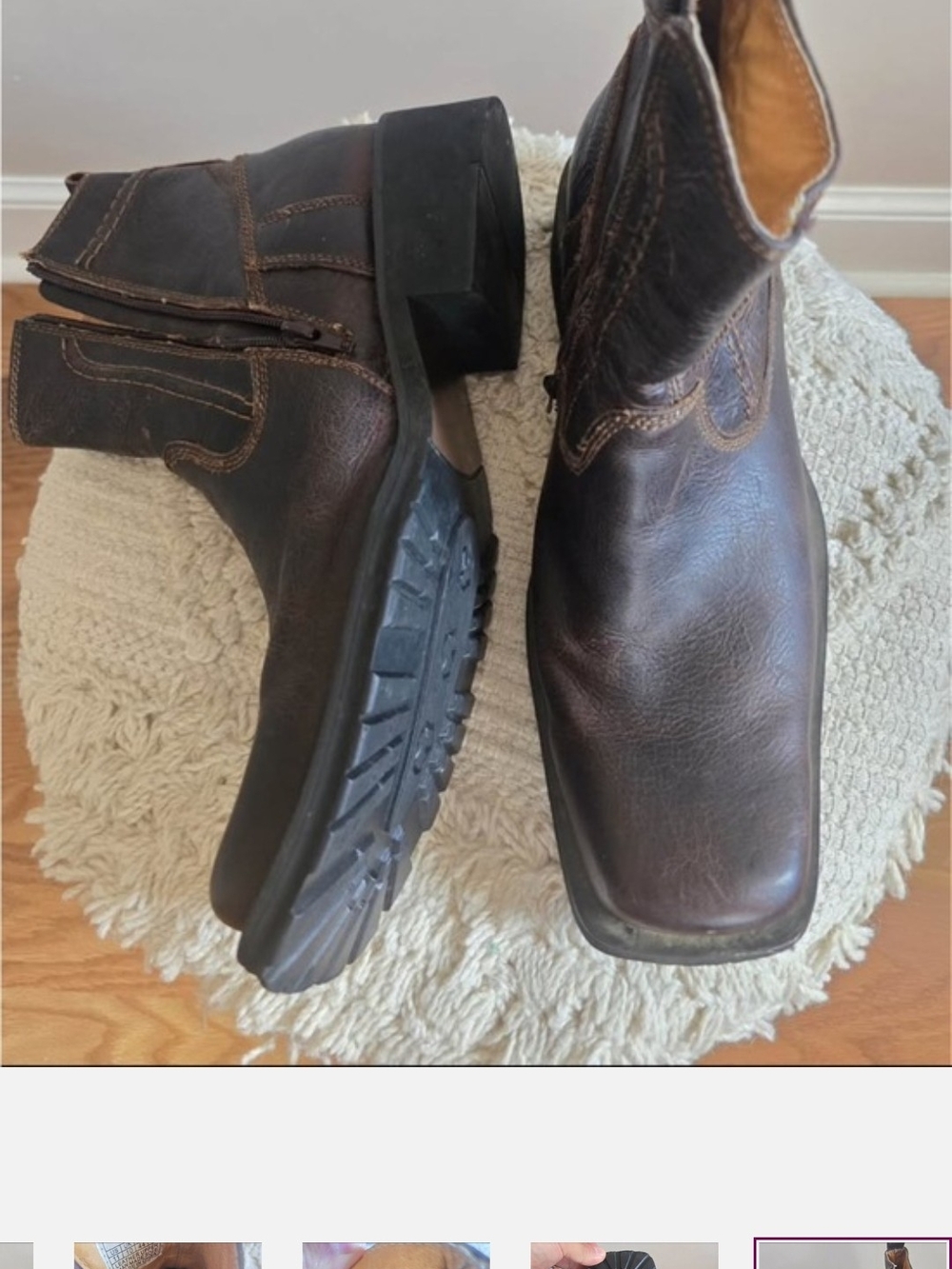 Mens BED STU Leather Boots. Like New! Size 11